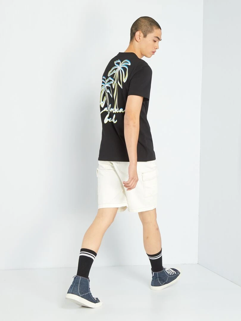 T shirt à manches courtes   noir