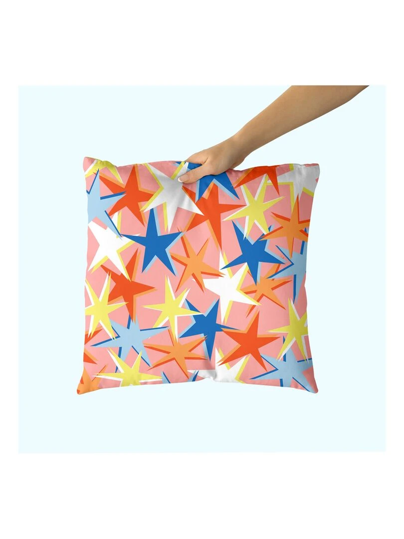 Housse de coussin décoratif Do it "Happyfriday" Blanc