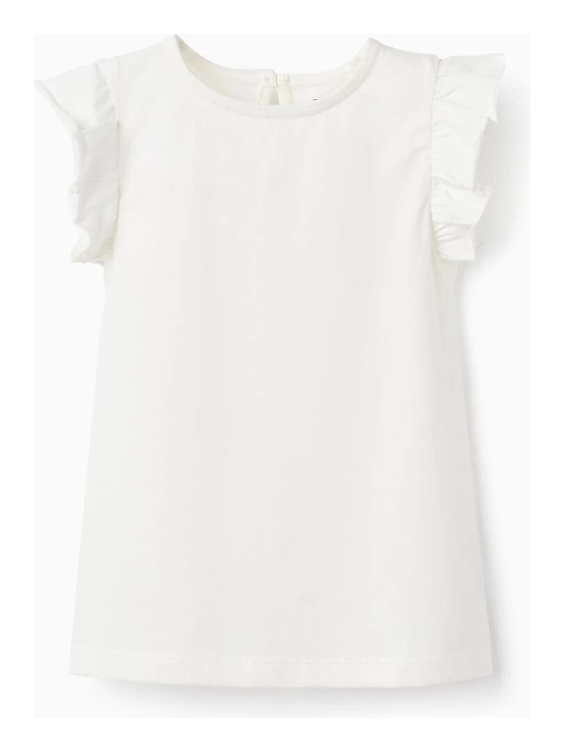 T shirt en coton pour fille manches courtes MATISSE Blanc