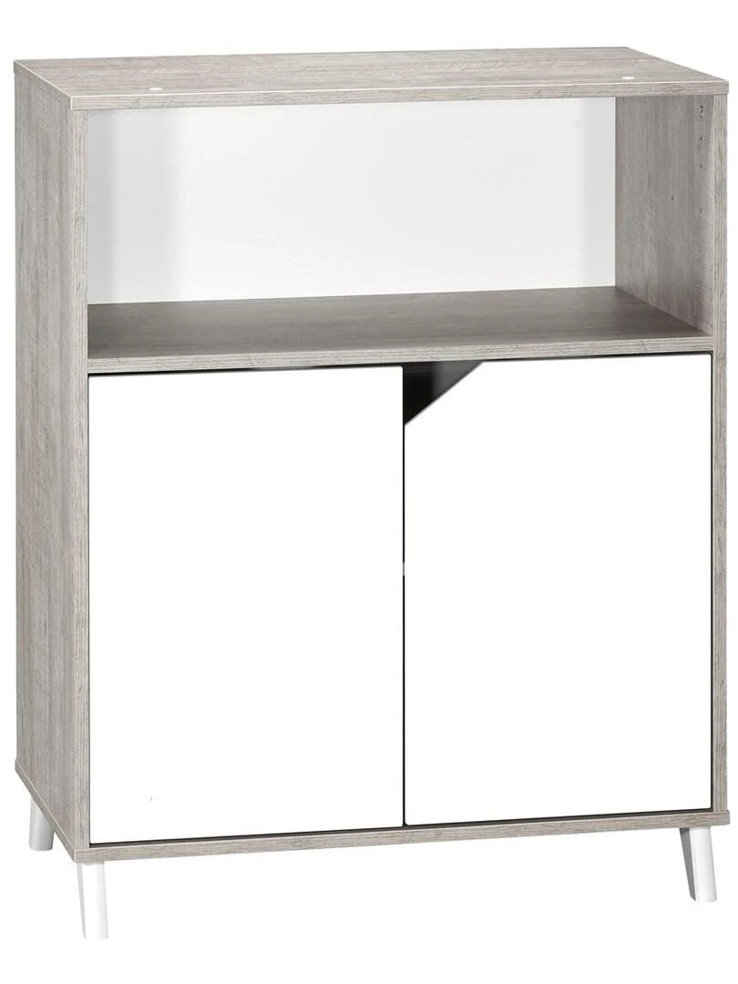 Commode à langer bébé en bois BABYPRICE Blanc Gris