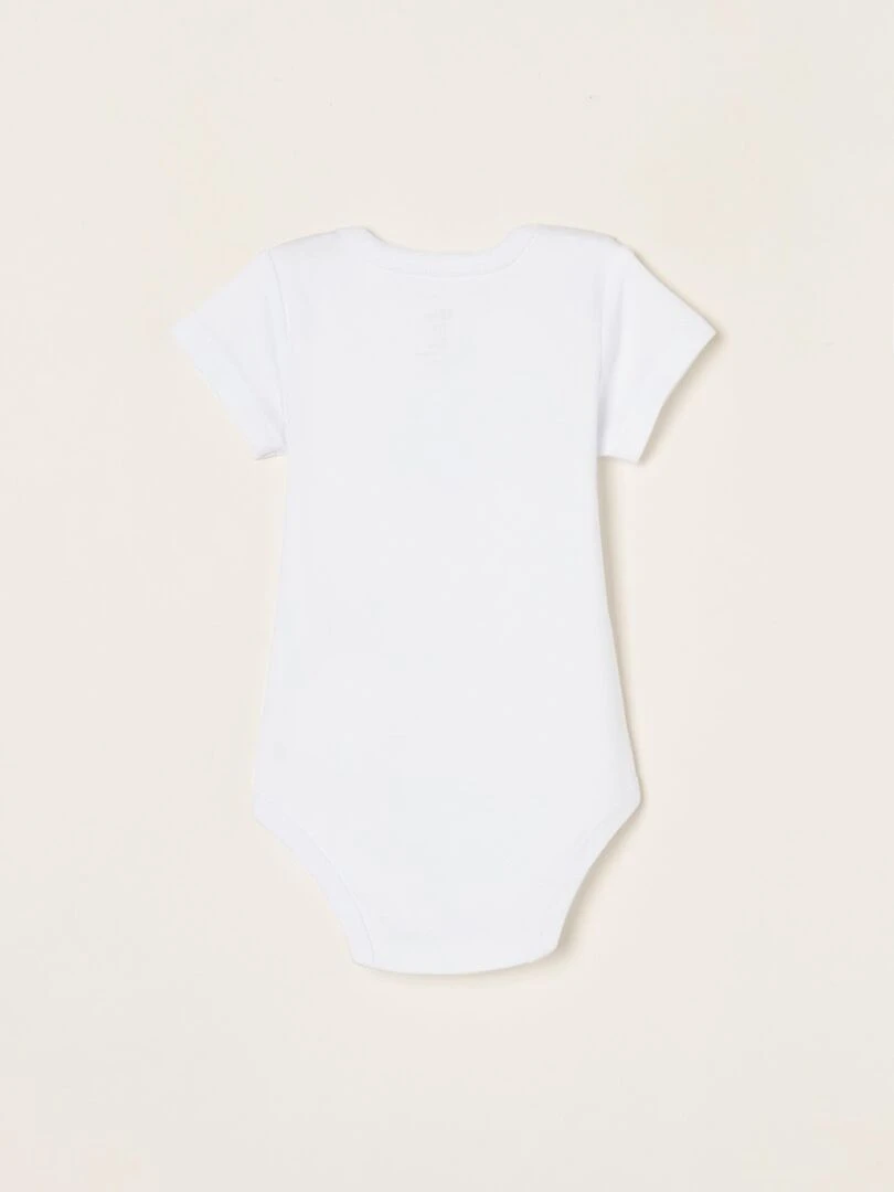 Bodies 100% coton manches courtes essentials line lot de 5 'Zippy' Blanc