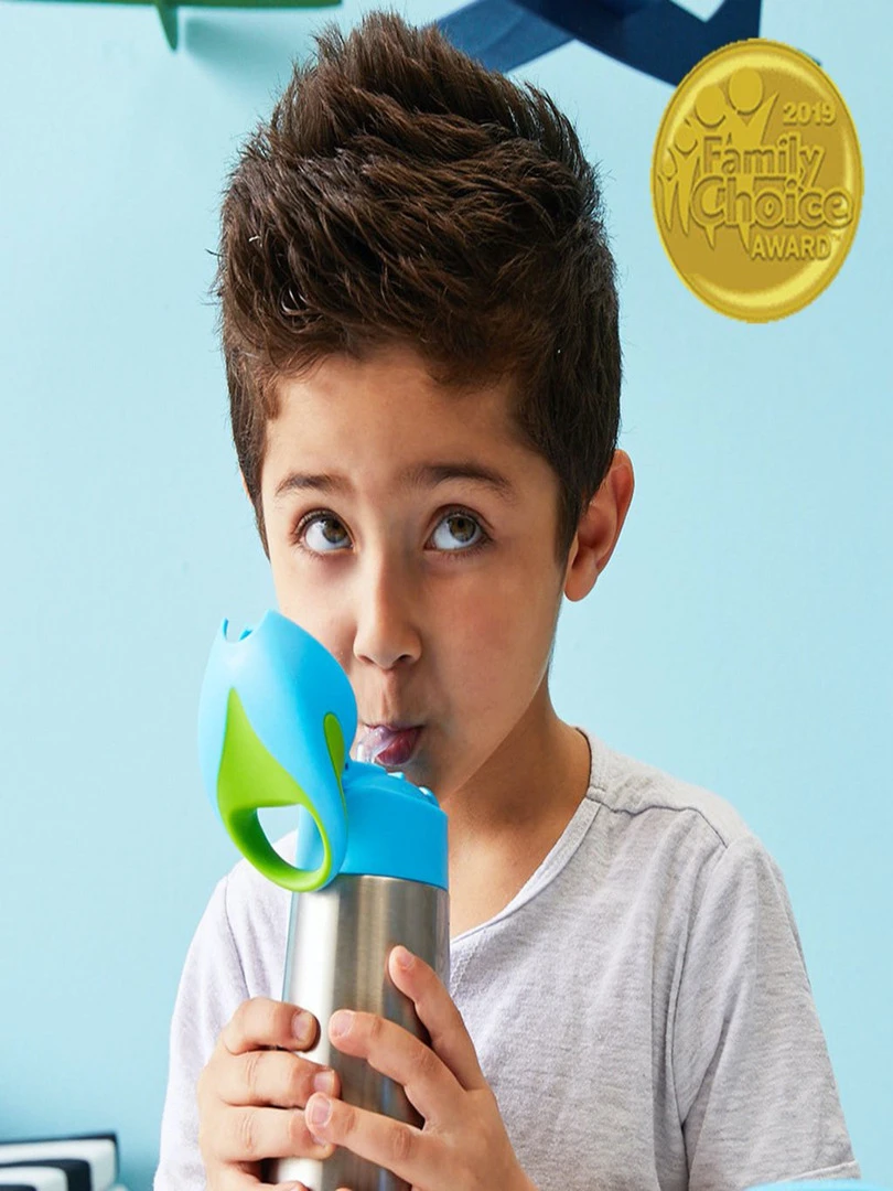 Gourde Enfant Isotherme Avec Paille   Jaune