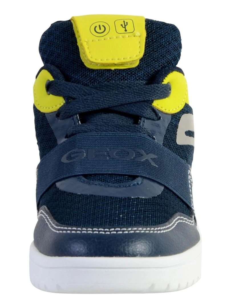 Basket Geox J Xled B.B   MESH + GEOBUCK   Bleu