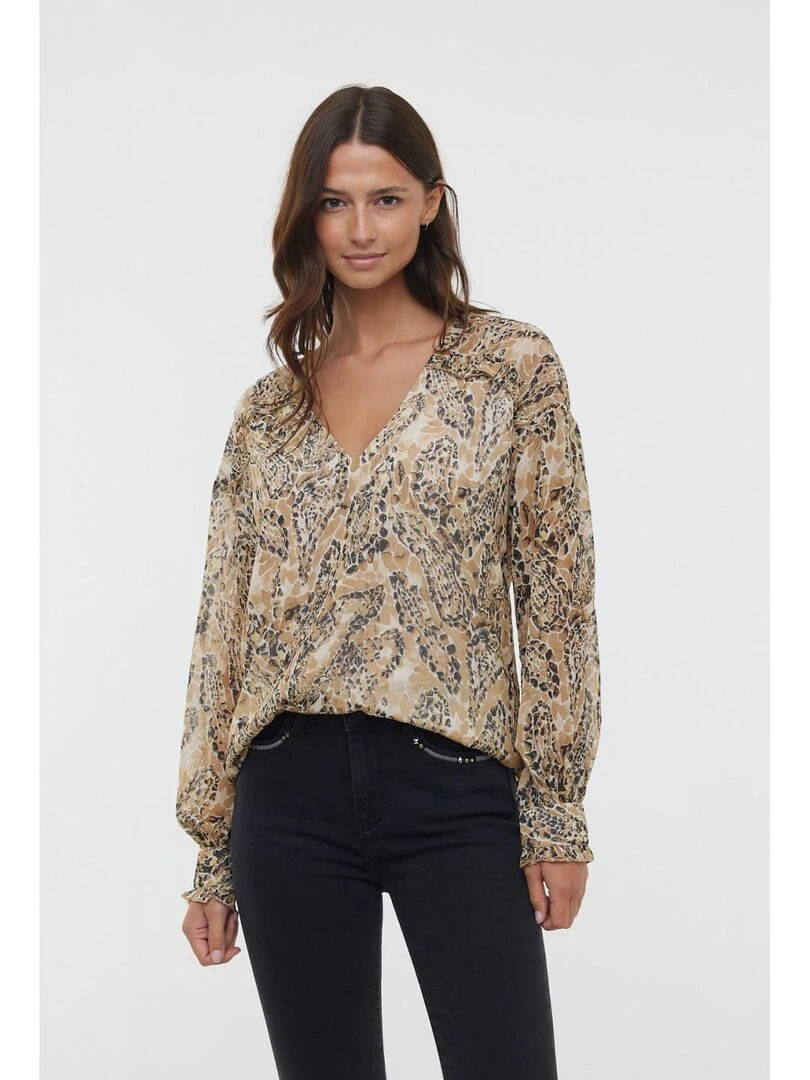 Lee Cooper Blouse manches longues polyester regular MIDENA Beige