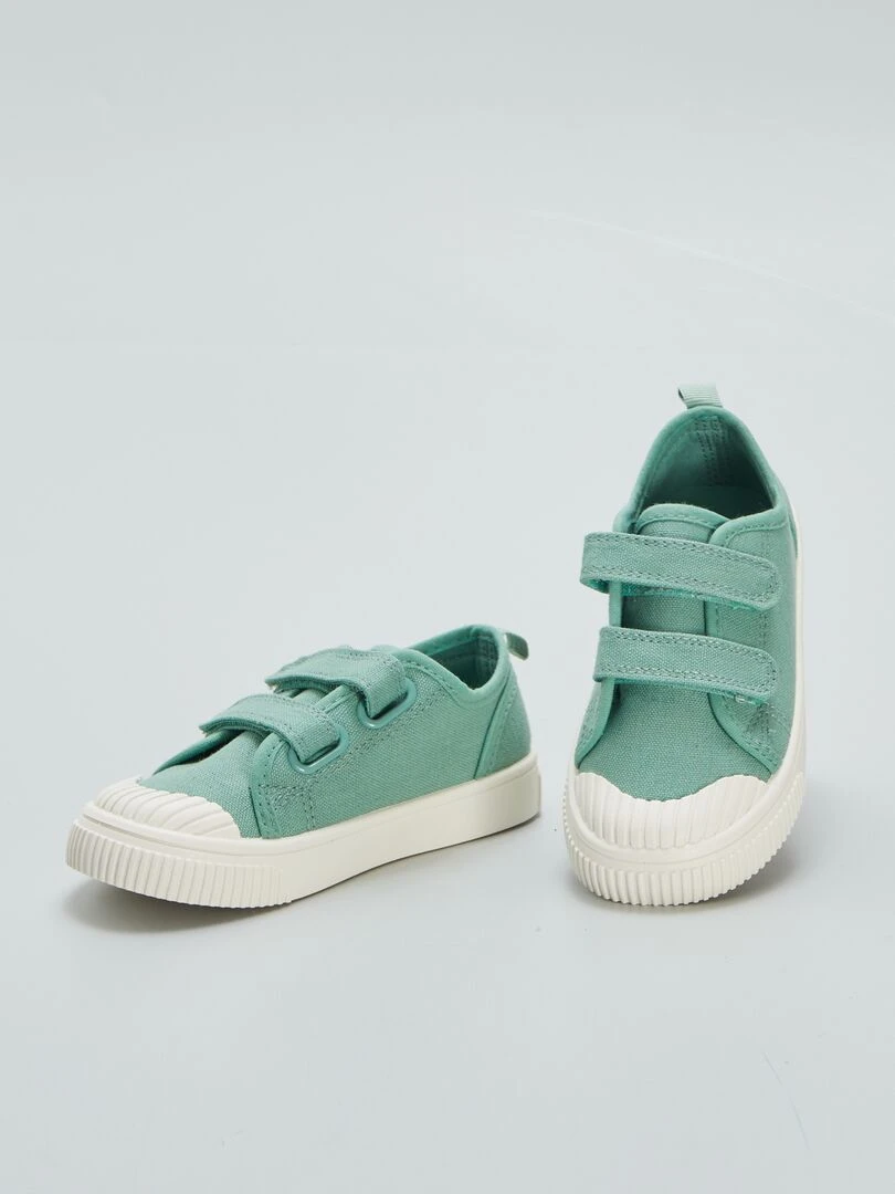 Baskets basses à scratchs   Bleu