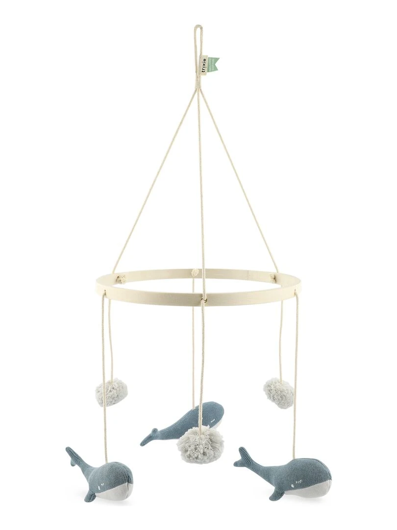 Mobile tricot WHALE Bleu