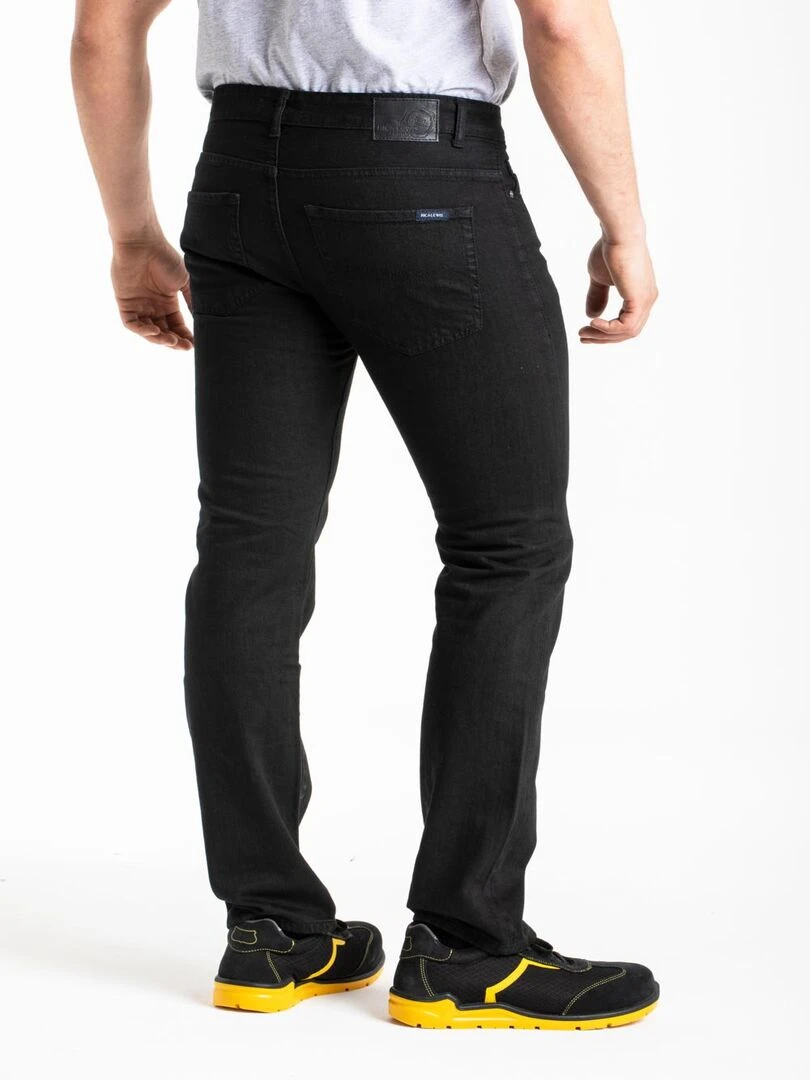 Jeans de travail coupe droite ajustée twill stretch WORK9 'Rica Lewis' Noir