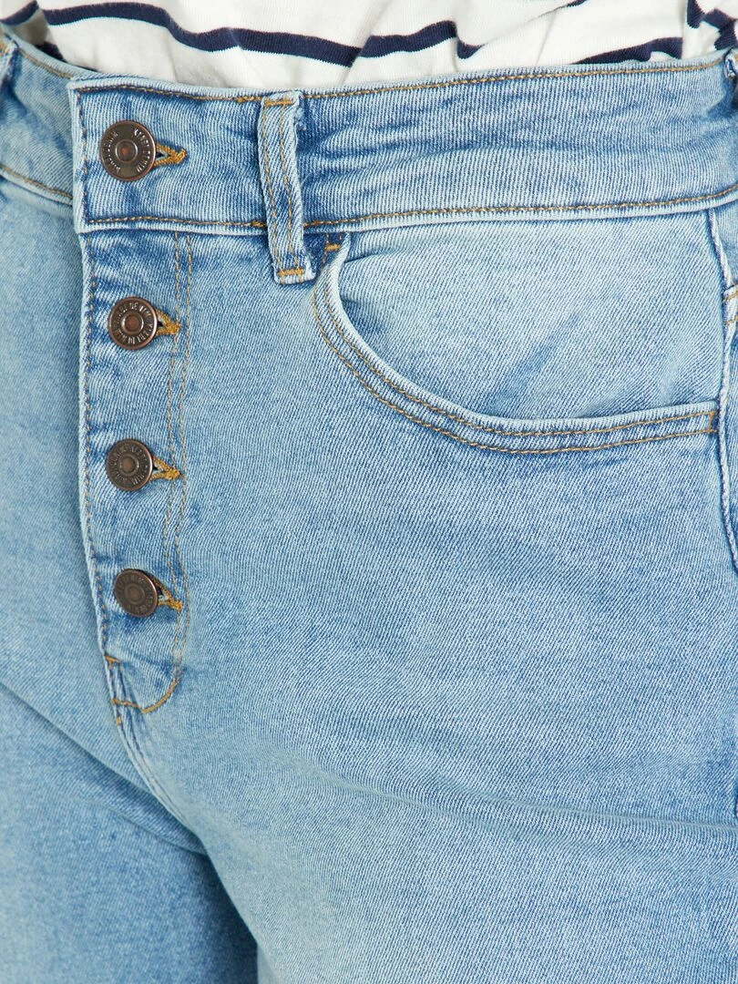 Jean mom à taille très haute   L28   Triple stone