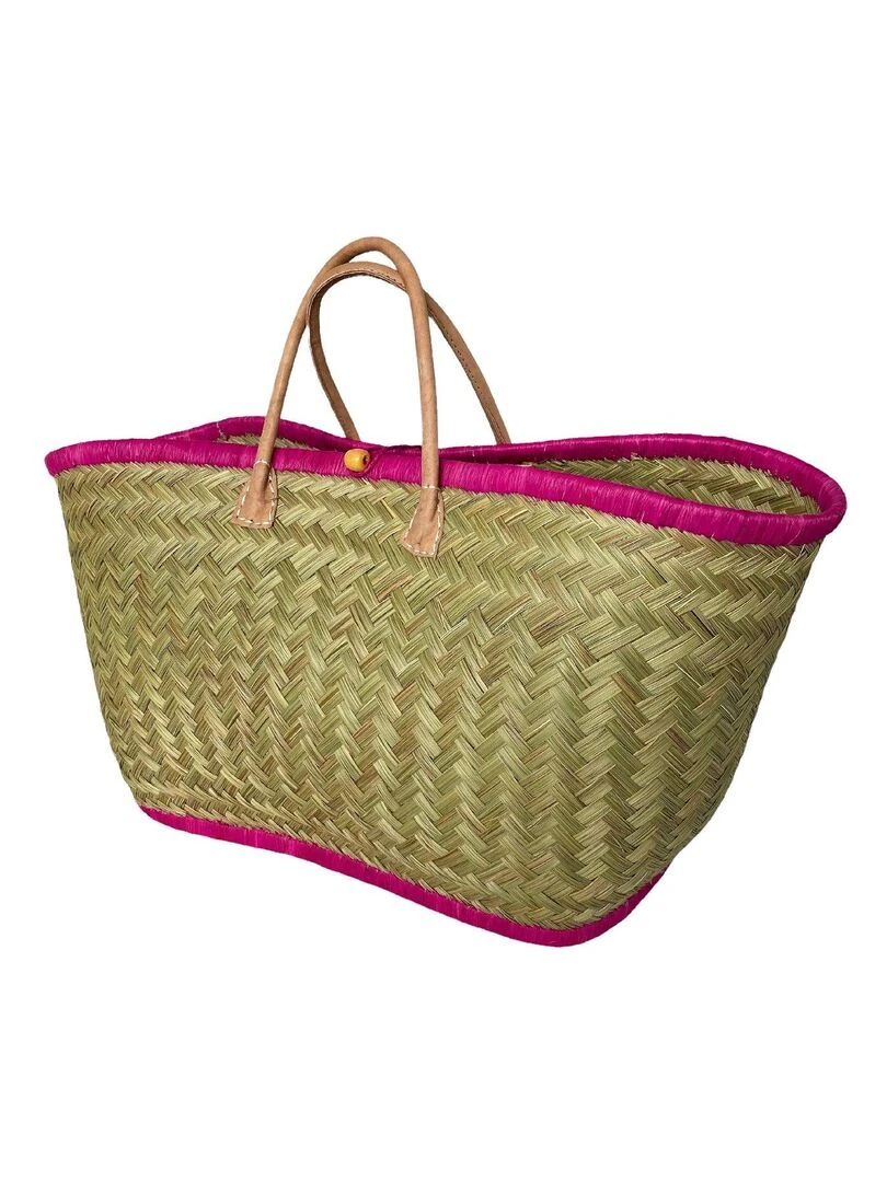 Aravola Tressé Naturel avec feston Fuchsia Rose