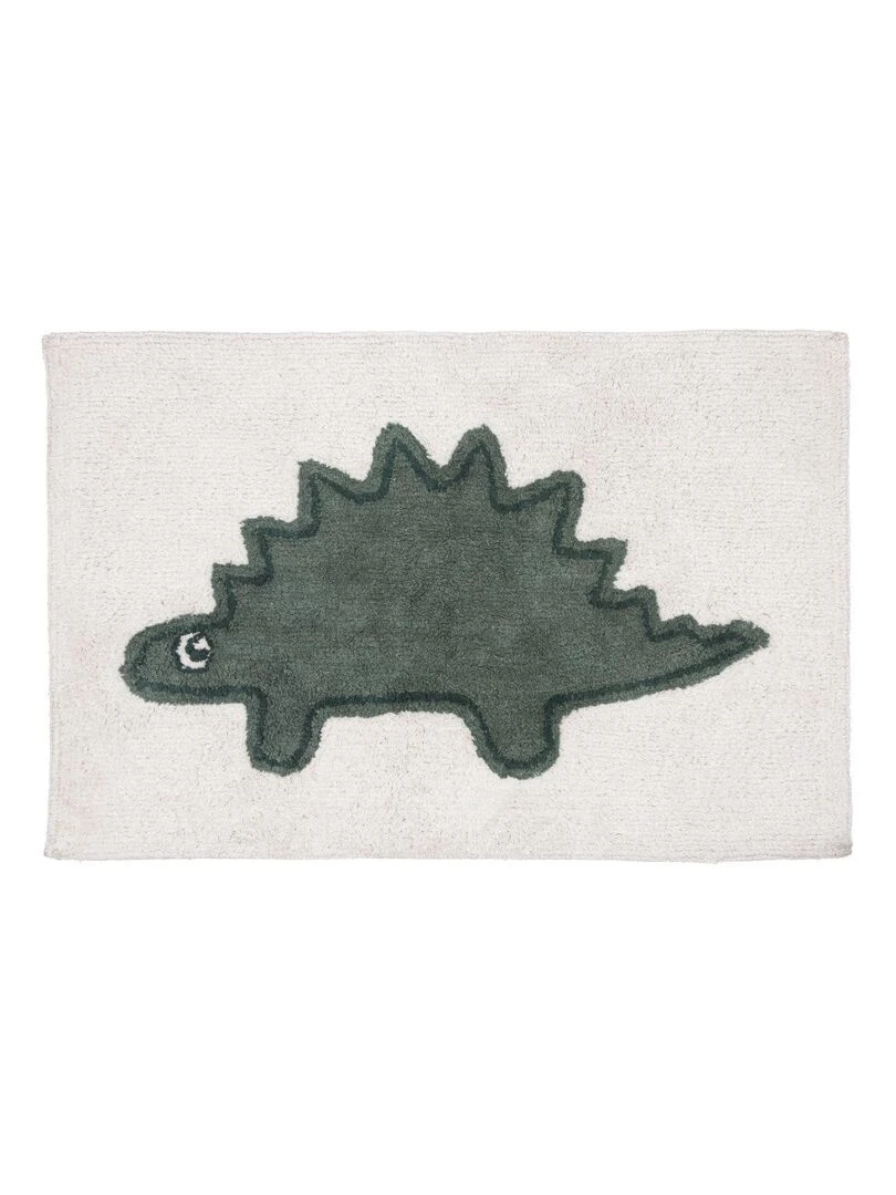Future Home Tapis enfant en coton tufté blanc et vert Blanc