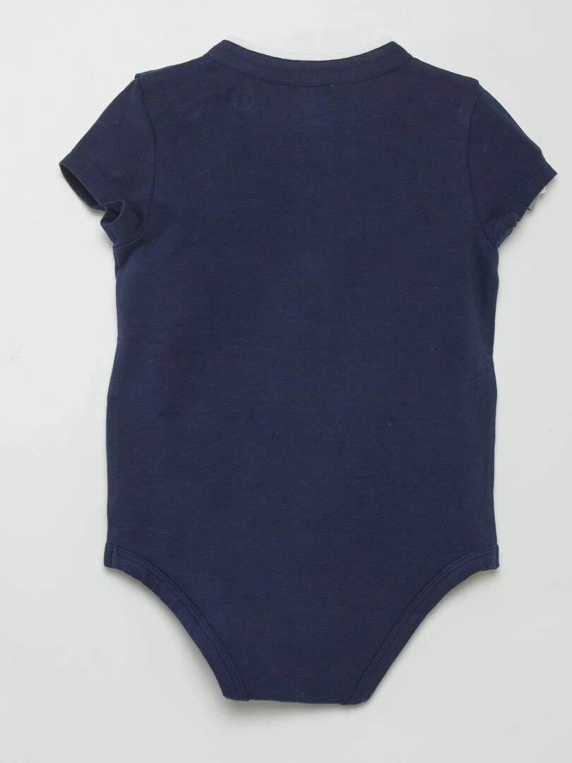 Body col mao en jersey Bleu