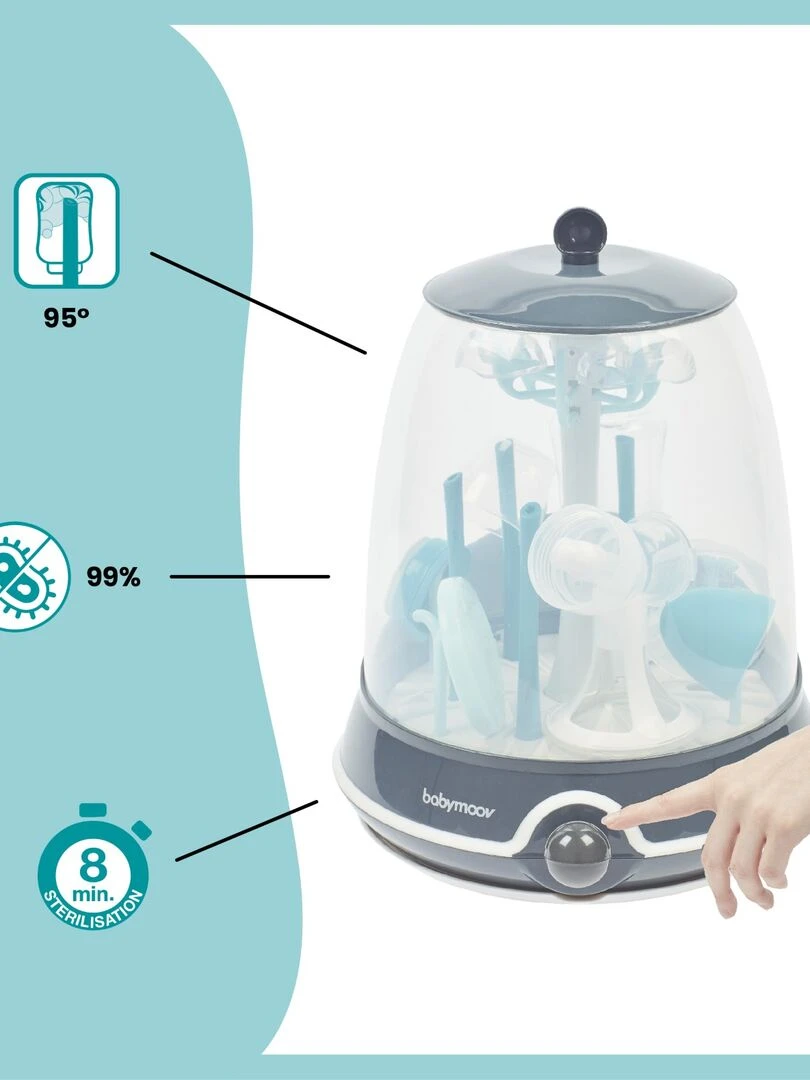 Stérilisateur Vapeur turbo Steam(+) Babymoov   Bleu