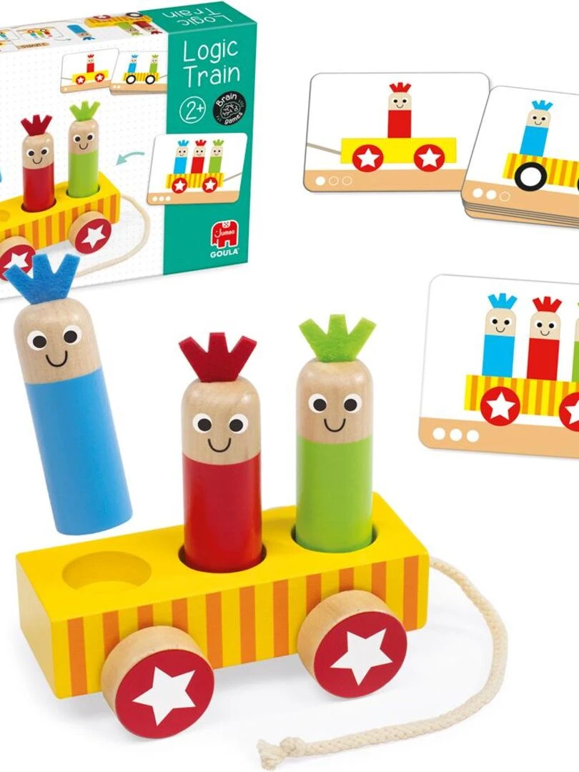 Logic train en bois a assembler   N/A