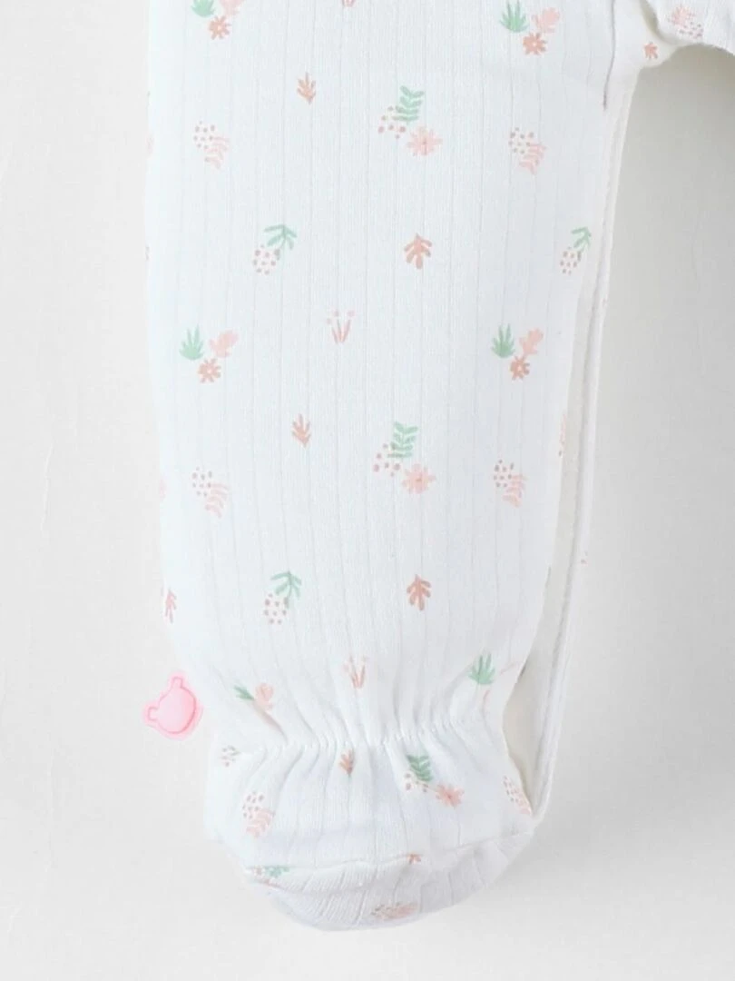 Pyjama 1 pièce fleuri en jersey    Noukie's   Rose