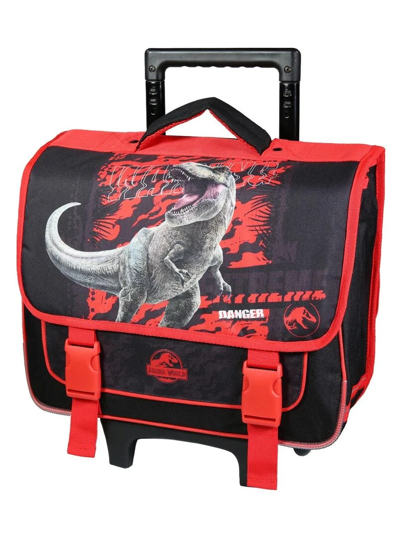 BAGTROTTER Cartable à roulettes 38 cm Jurassic World Dinosaure Noir Noir