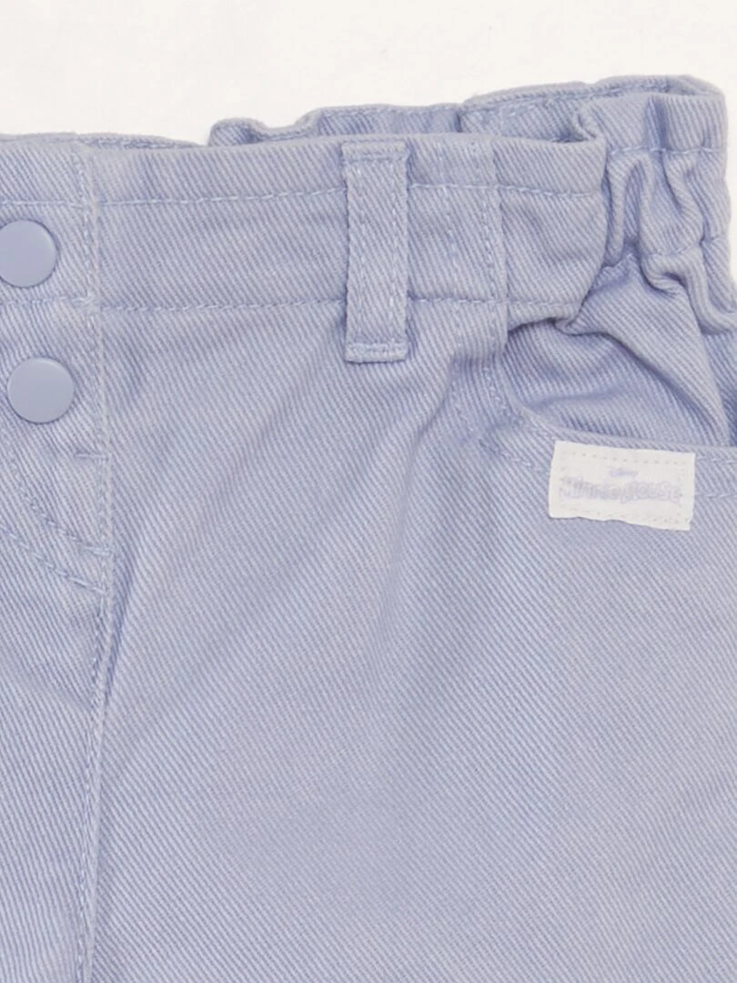 Pantalon denim paper bag   Blanc/violet