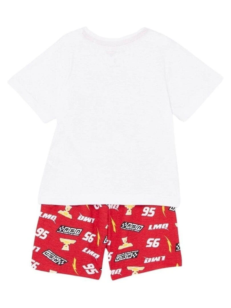 Disney Ensemble T shirt short garçon Imprimé Cars Rouge