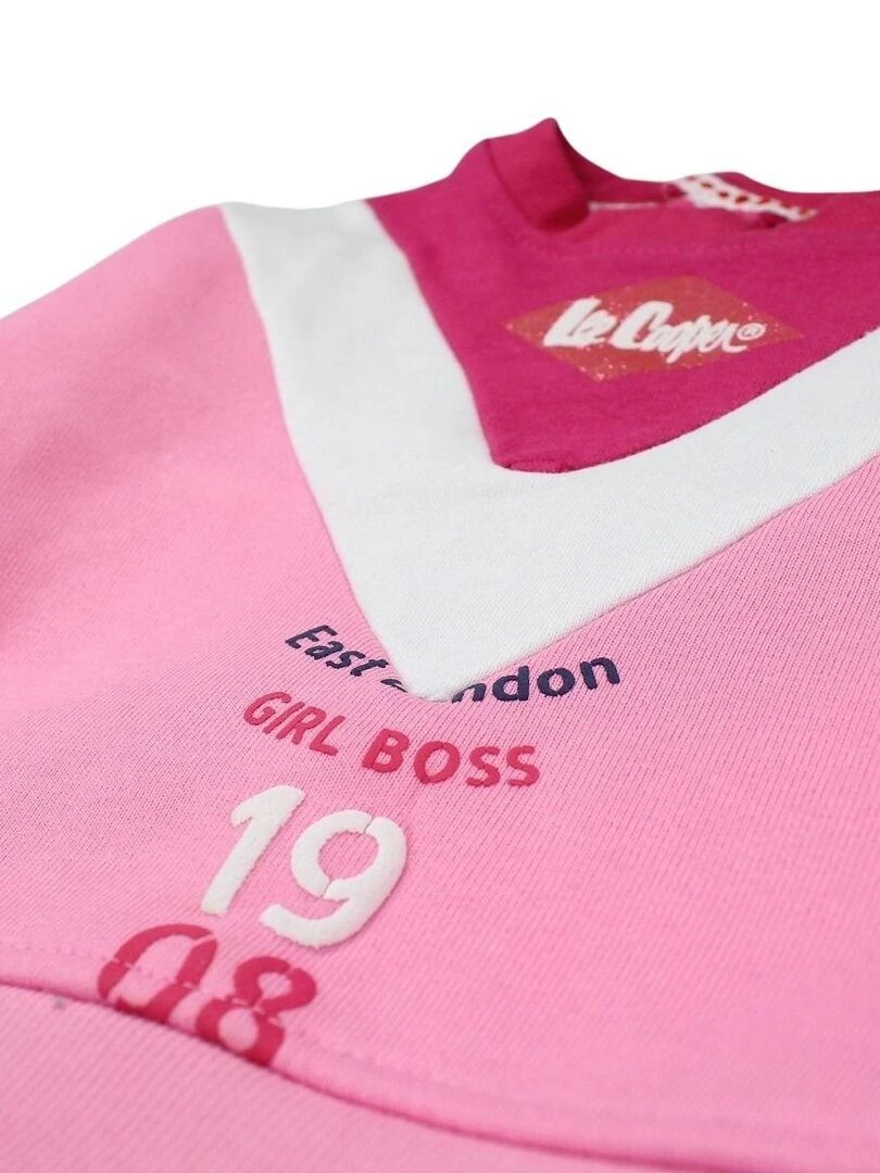 Lee Cooper Ensemble Sweat pantalon bébé fille Imprimé Logo Rose