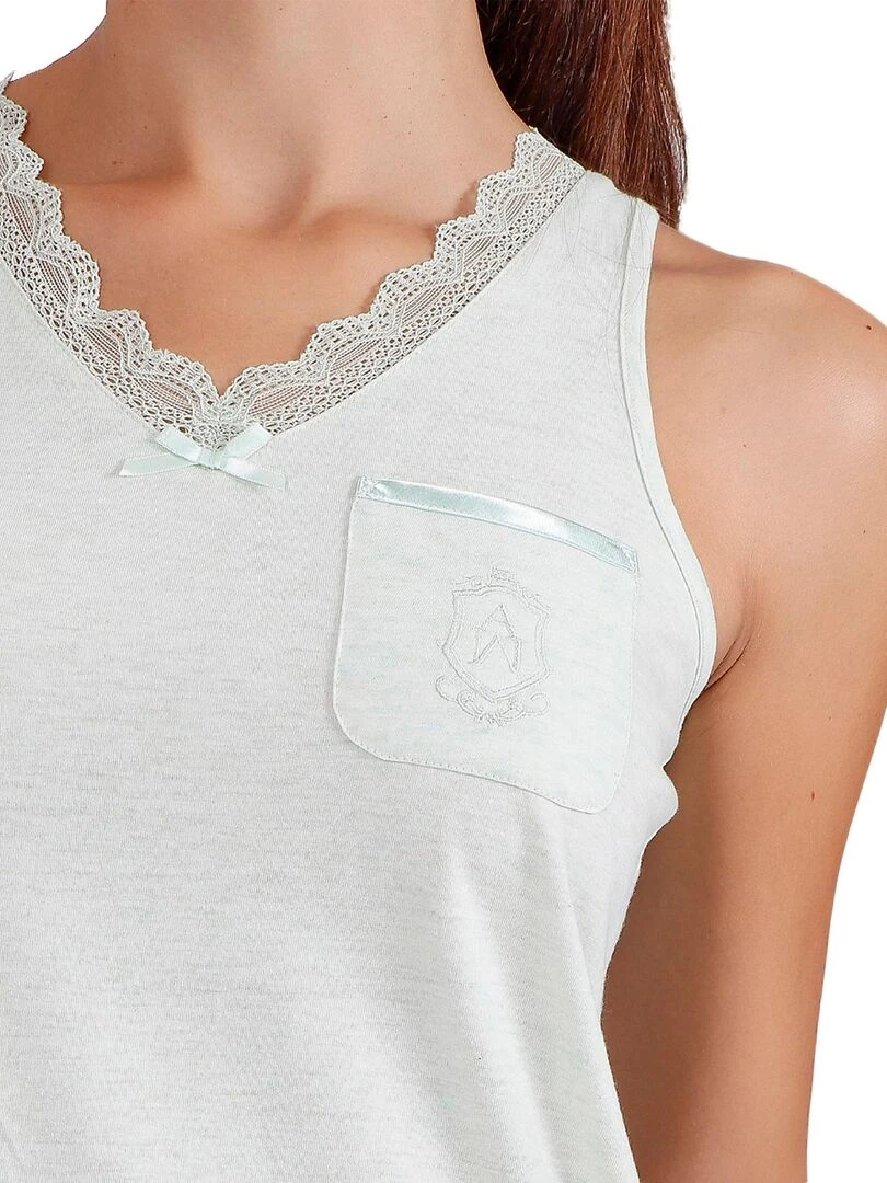 Pyjama short débardeur Classic Stripes vert   Vert