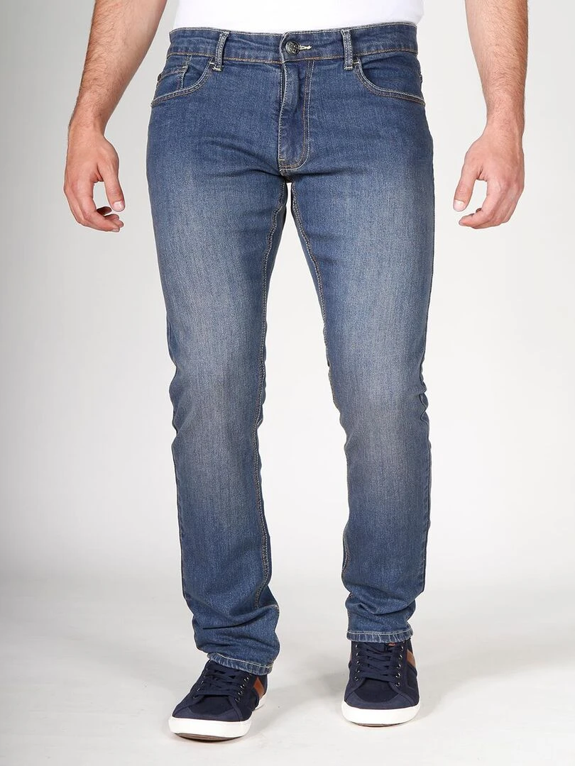 Jeans stretch Fibreflex® anti inflation stone brossé ANTI3 Bleu