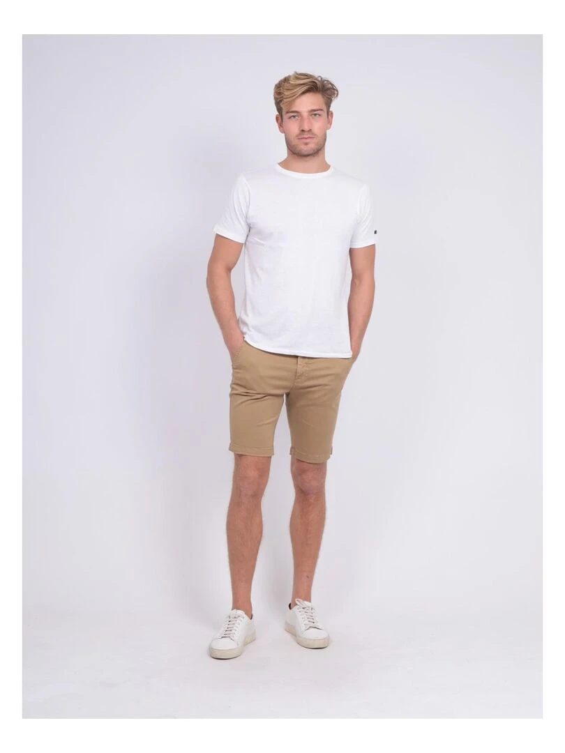 Bermuda chino slim BERKLEY   Marron