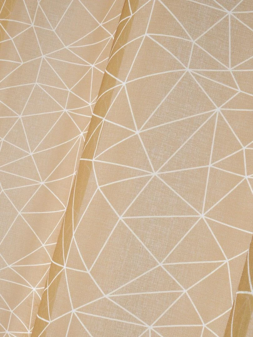 Voilage au style graphique   Jaune moutarde