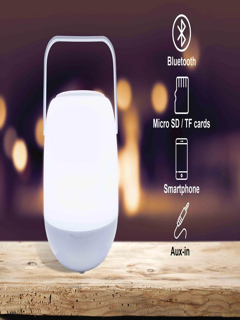 Enceinte portable Decotech avec effets lumineux   N/A