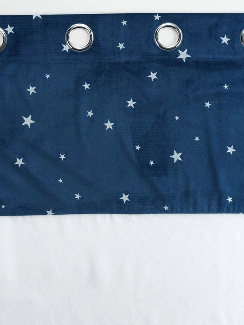 Voilage à œillets 140x240 sable phosphorescent Moonlight bleu   Bleu