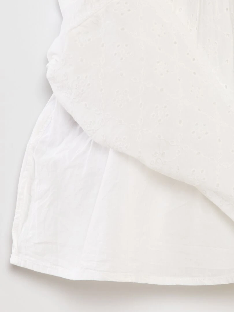 Robe en broderies anglaises   blanc