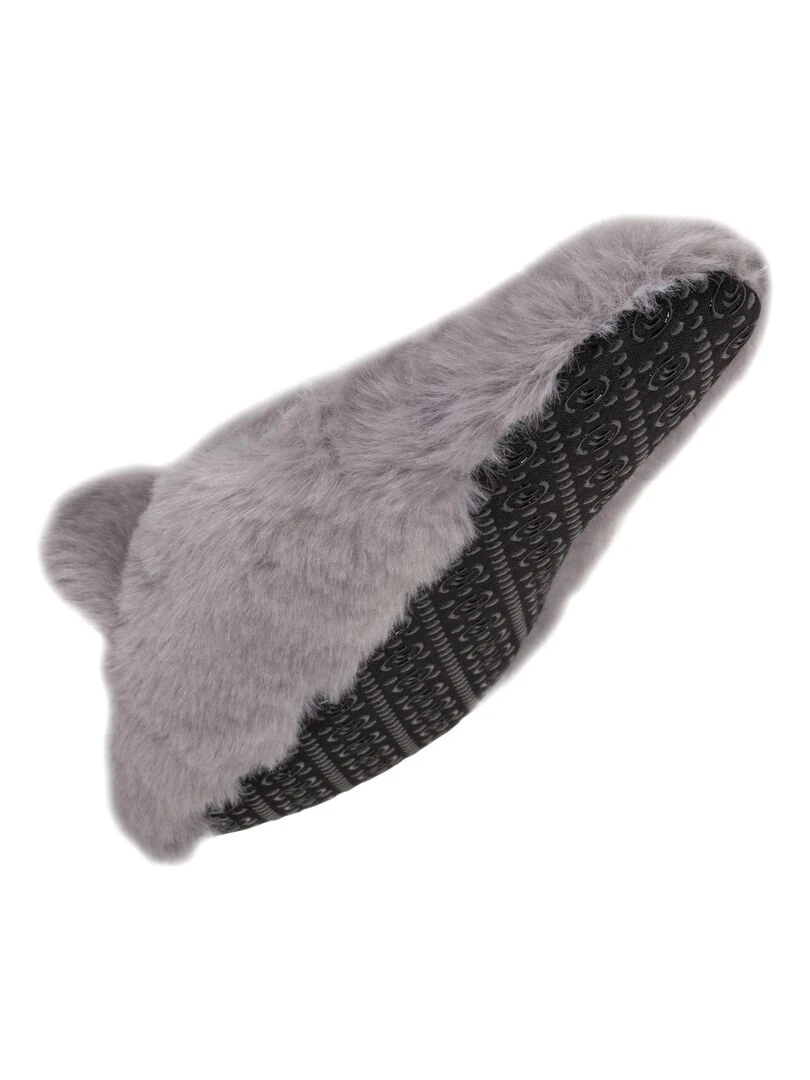 Chaussons Babouches Femme 3D Chat Gris   Gris Gris