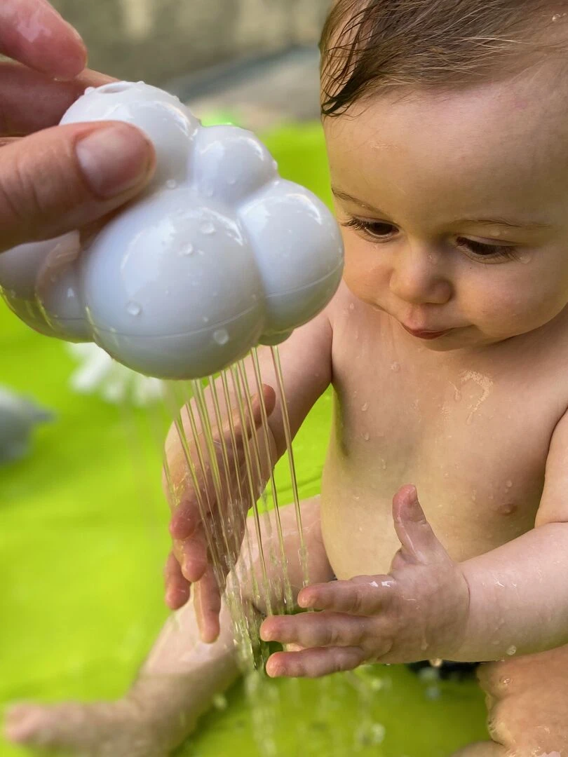 Jouet de bain Nuage de pluie blanc   Blanc