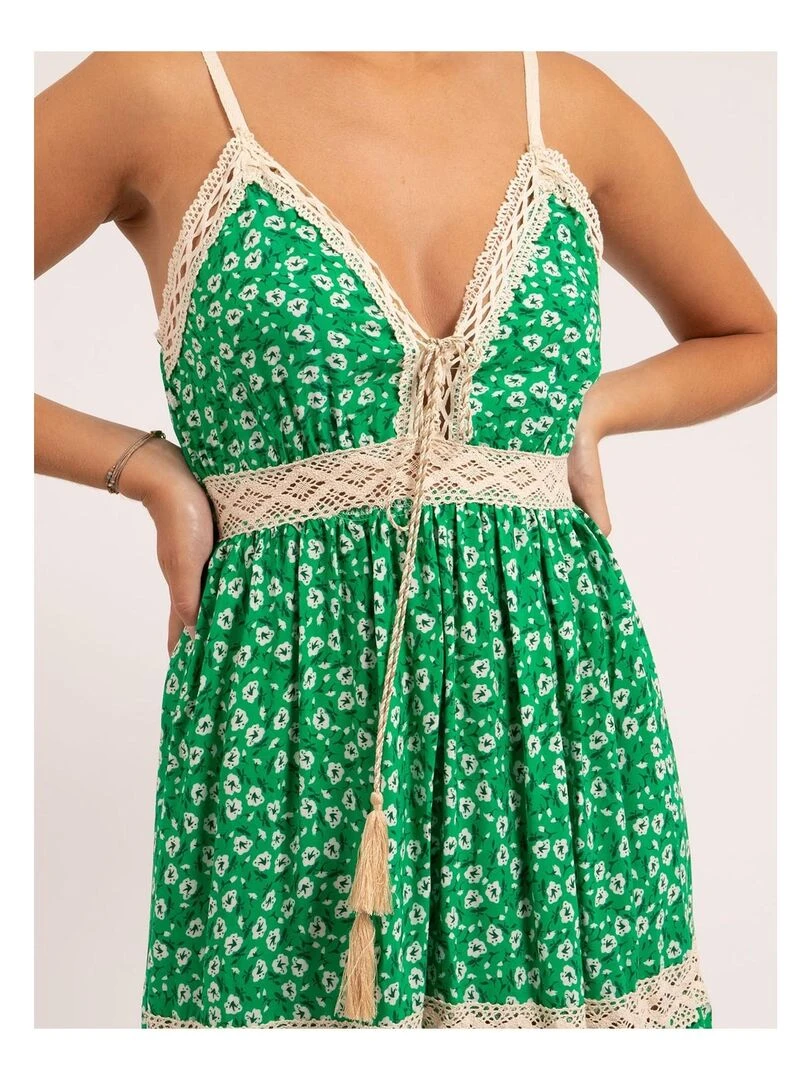 Robe longue motifs INOZEL   Vert