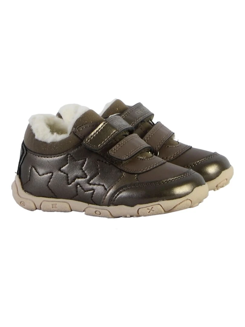 Basket Cuir Enfant Geox Balu   Gris