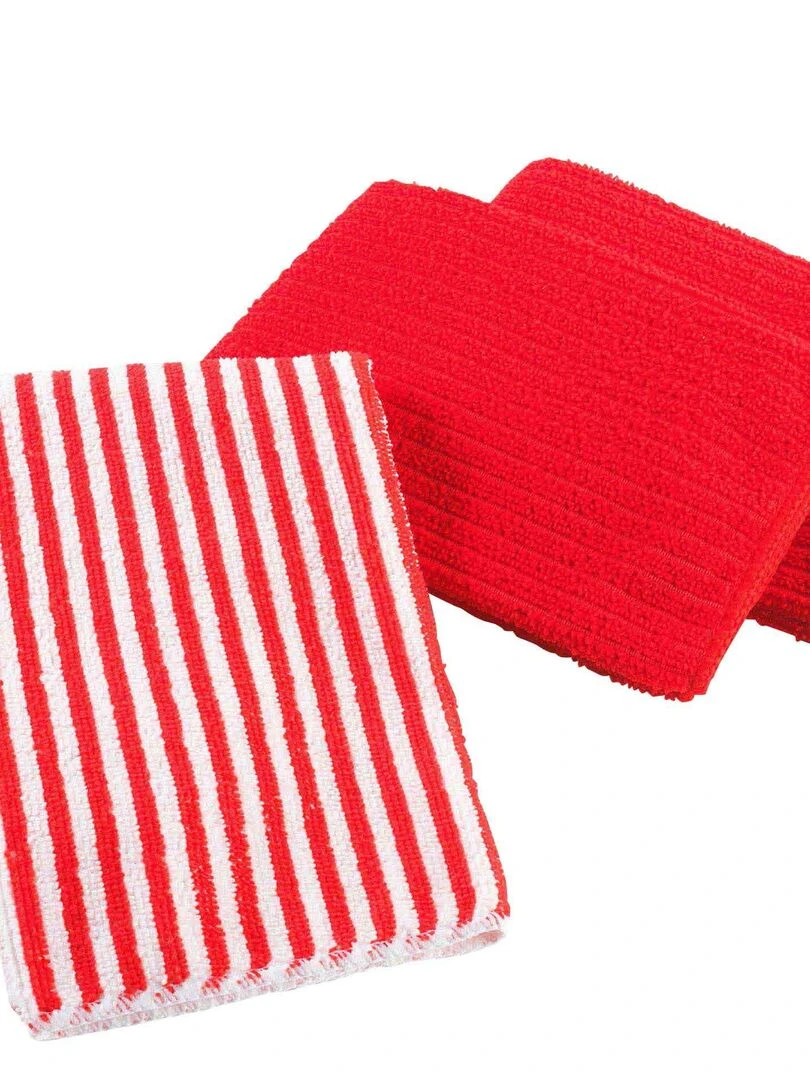 3 Torchons microfibre Collection Cuistot Rouge