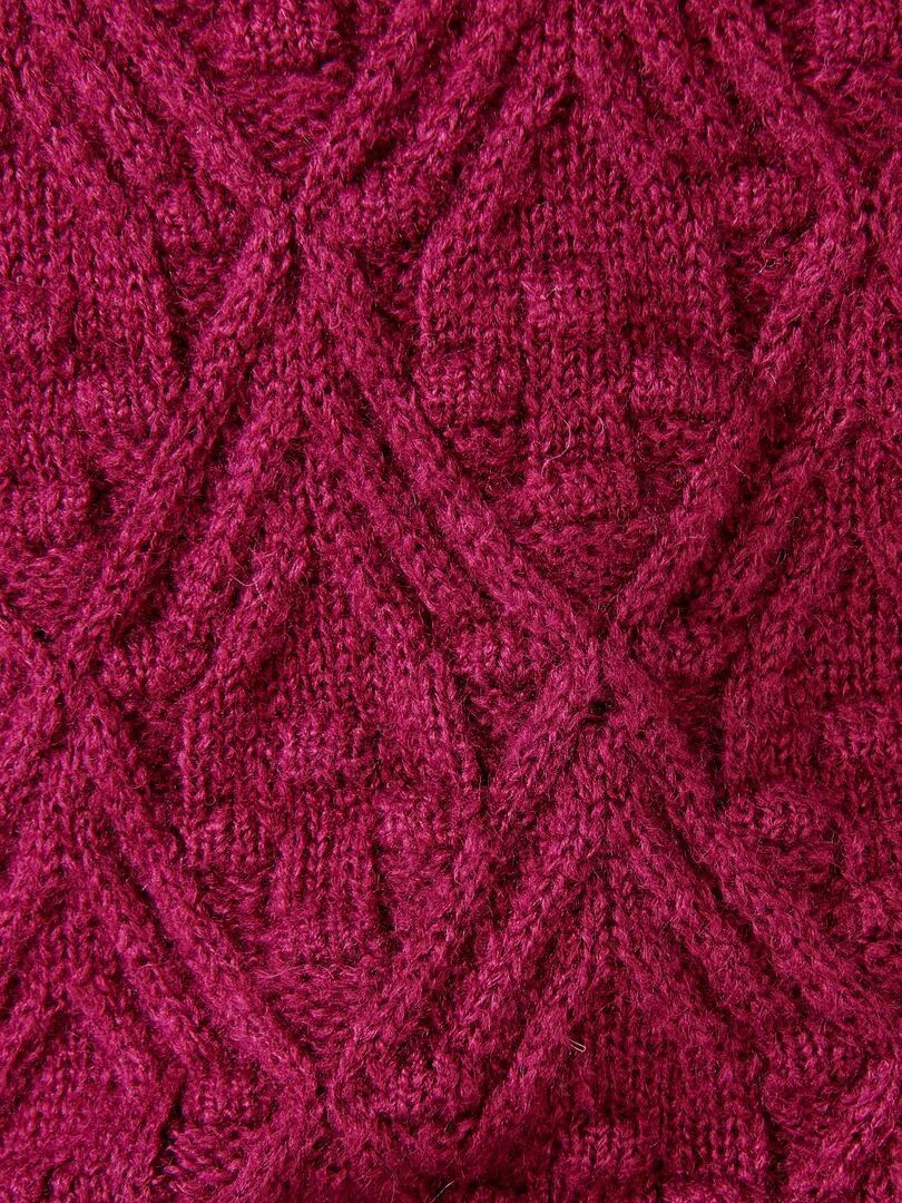 Pull col rond chaud   Damart   Rouge pourpre