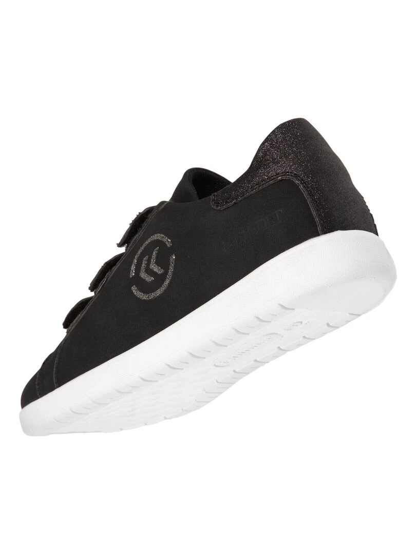Baskets Confort Femme scratch pailleté Noir   Noir