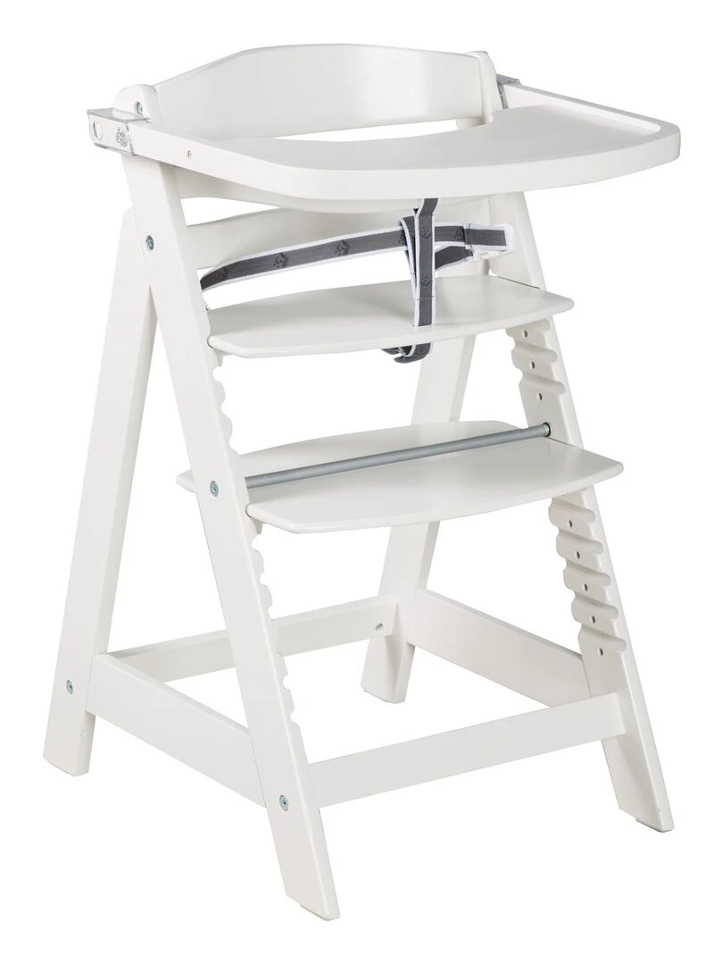 ROBA Chaise Haute Évolutive "Sit Up Click & Fun" + Table À Manger Blanc