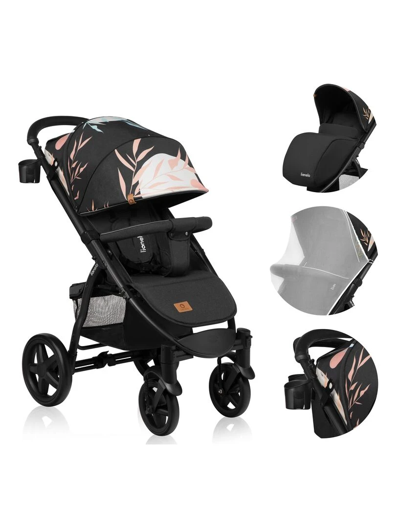 LIONELO Annet Plus Poussette canne universelle Jusqu'à 22 kg Lovin' Noir Beige