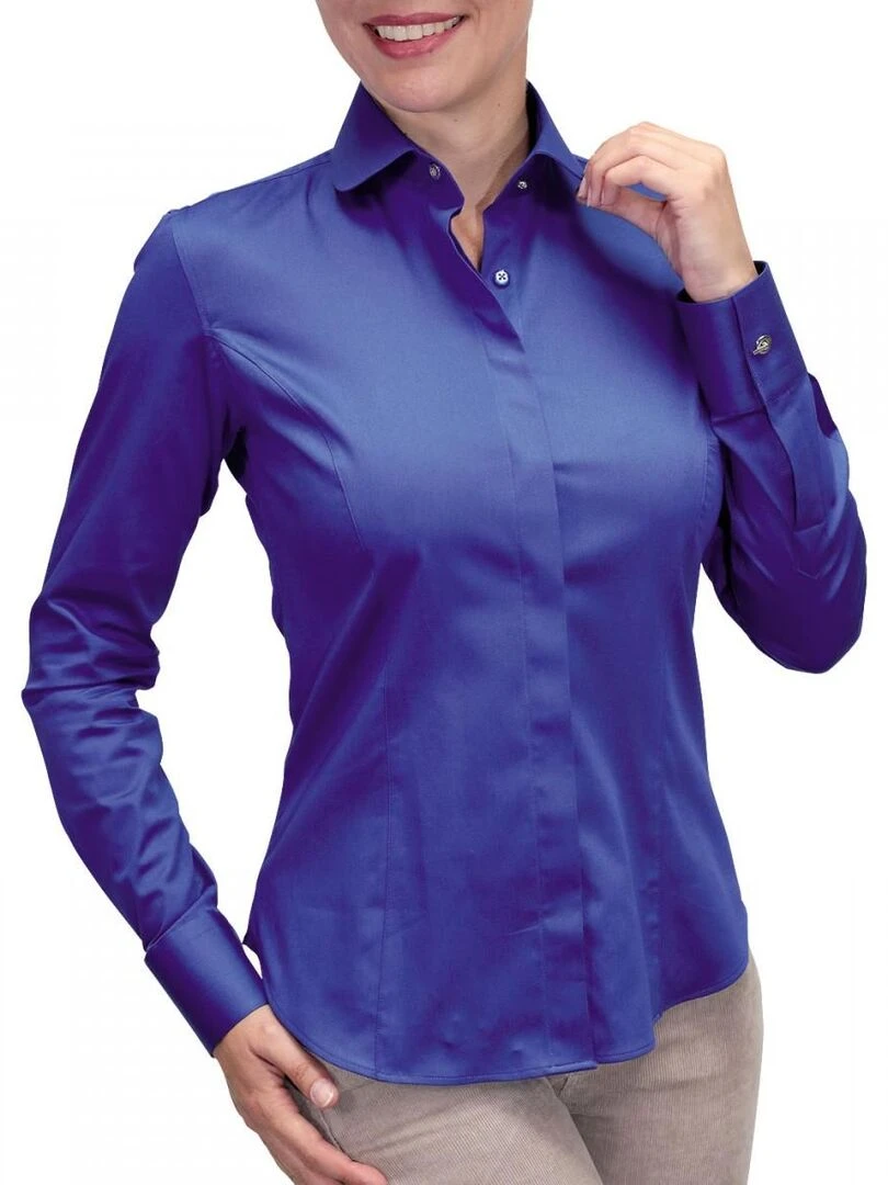 Chemise bouton metal NEW WEAVE Bleu