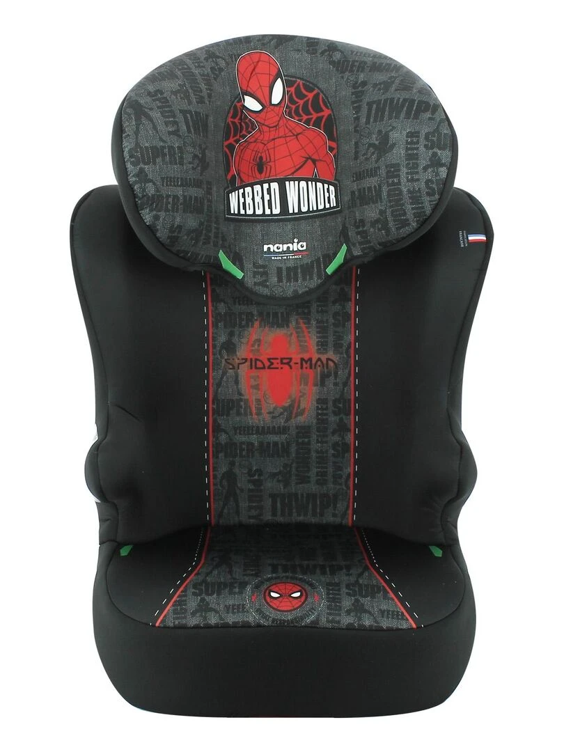 Nania – Siège auto ceinturé START I 106 140 cm R129 i Size – Fabrication Française Spiderman Noir
