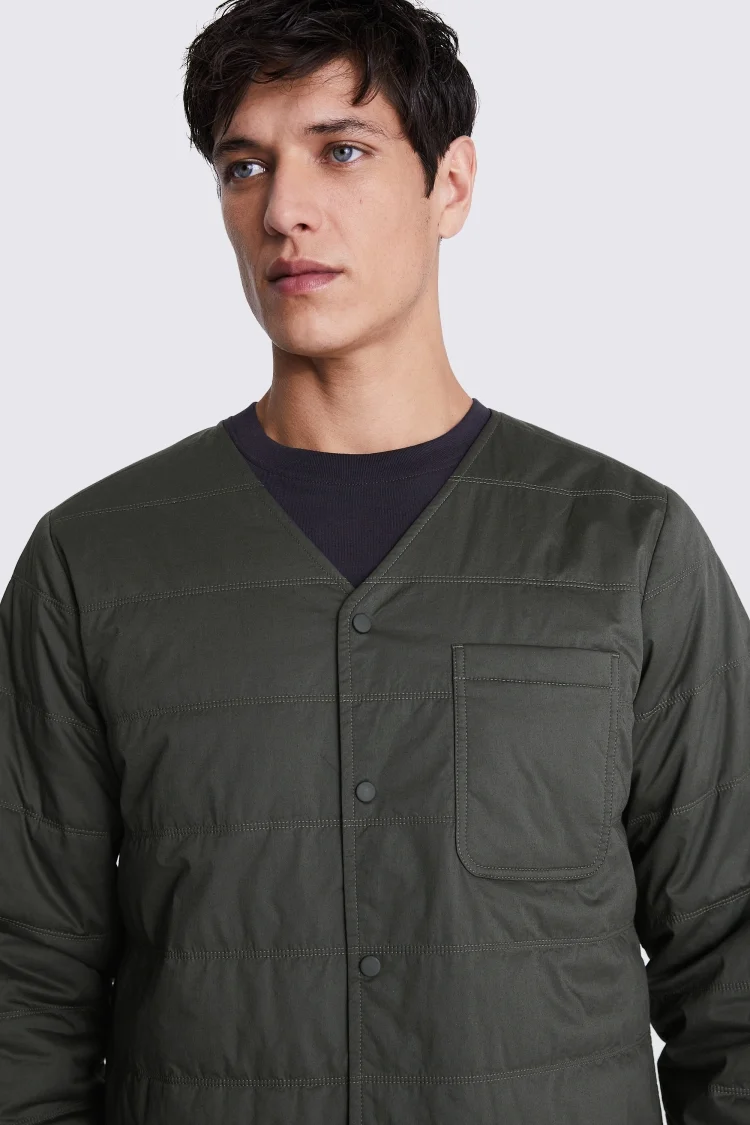 Light Grey Structured Shacket    Buy Online at Moss