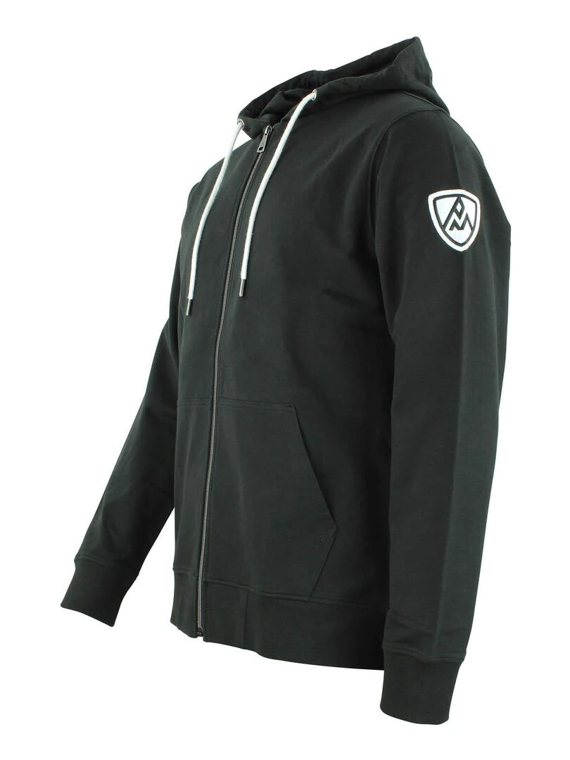 Sweat zippé à capuche homme CAGE   PEAK MOUNTAIN   Noir Noir