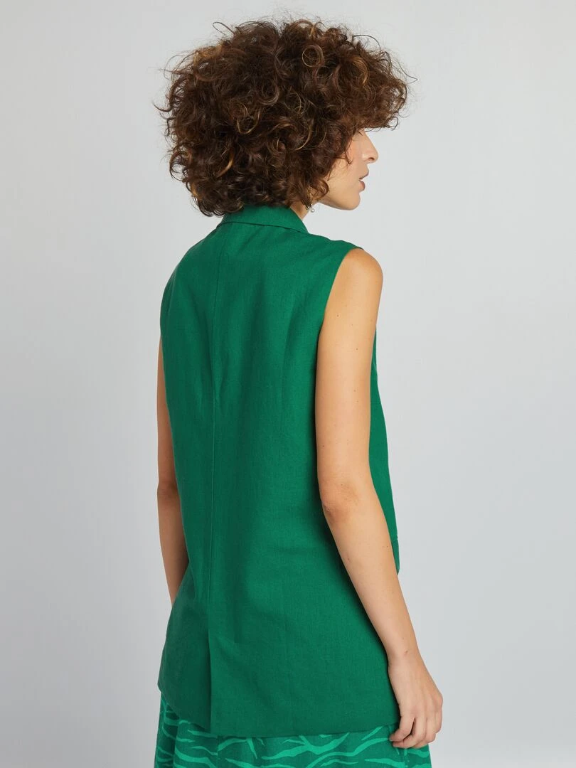 Veste de tailleur sans manches   Vert
