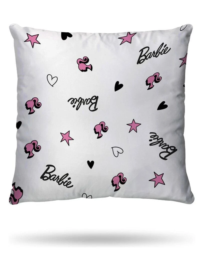 Housse de couette Barbie 140x200 cm et taie d'oreiller   100% Coton   Blanc