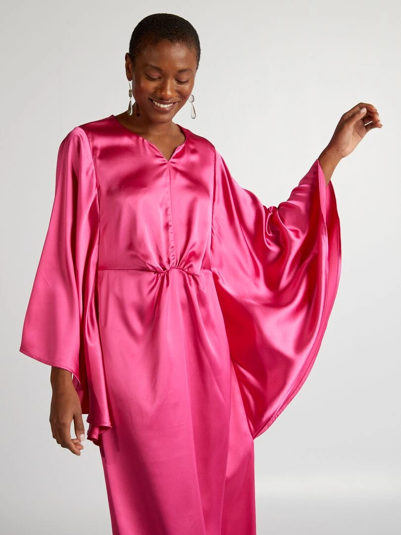 Robe satinée Rose