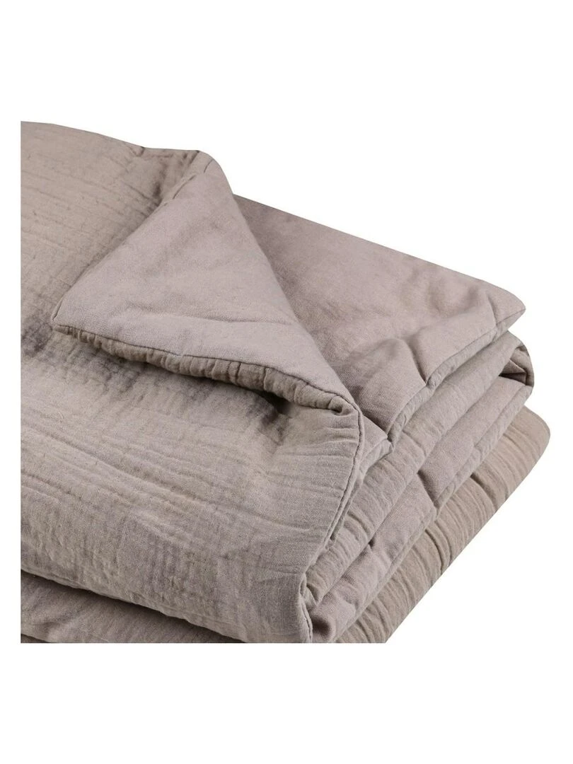 Édredon en gaze de coton 125x150 cm Coline naturel Beige