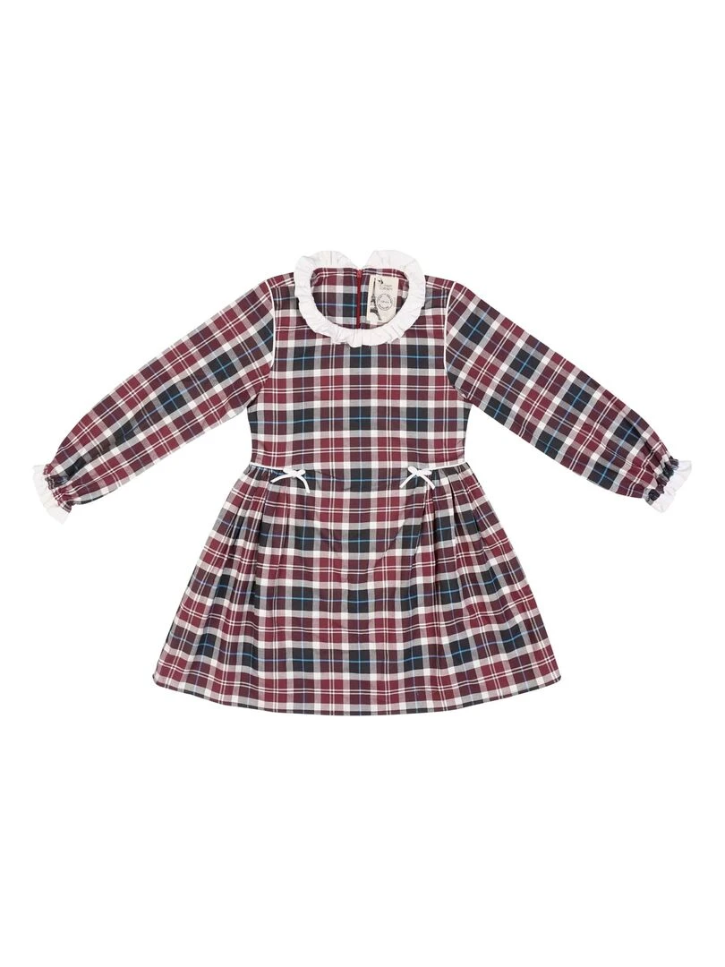 Robe Manches Longues  Carrx Violet Bleu  ANGELINA   'LA FAUTE A VOLTAIRE'   Bleu Violet Blanc
