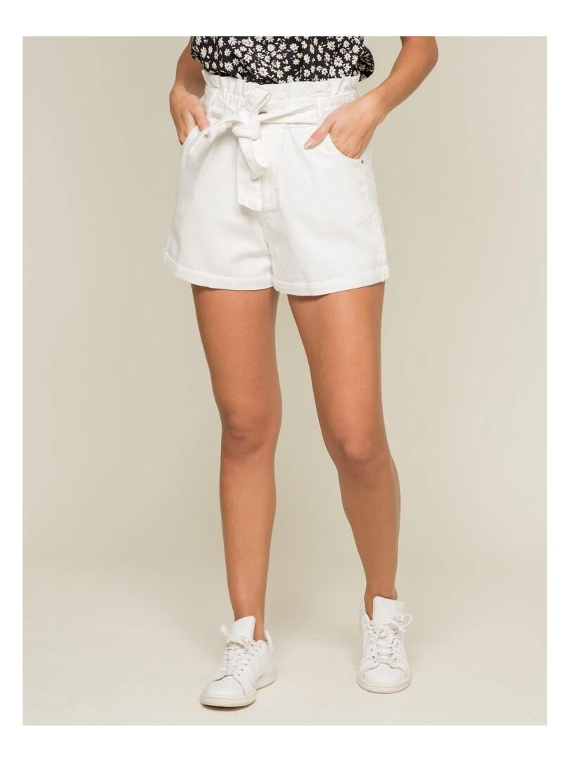 Short taille haute XAPER Ecru
