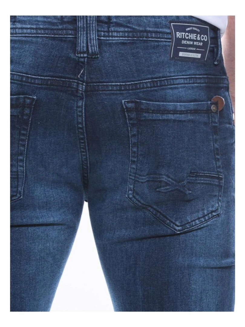 Jean coupe ajustée SAVONE   Bleu