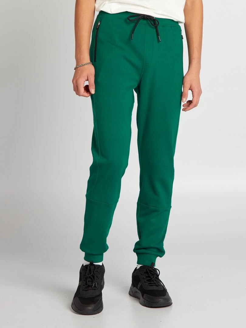 Pantalon de jogging à détails contrastés Vert